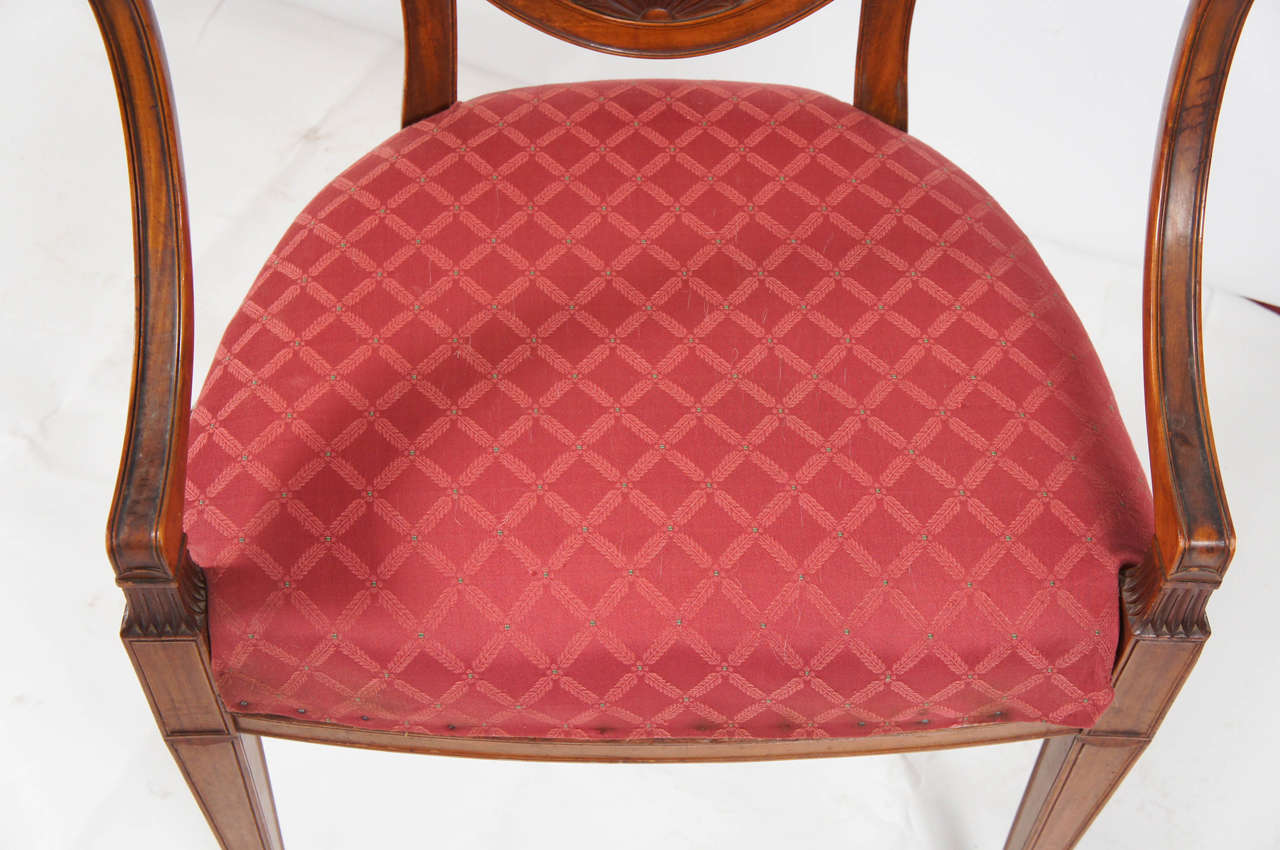 Mahogany Hepplewhite Style Arm Chair