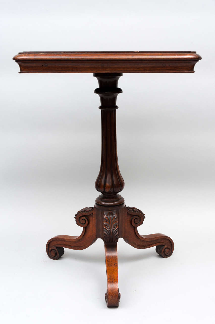 Neoclassical Late Regency Rosewood Decorated Occasional Table