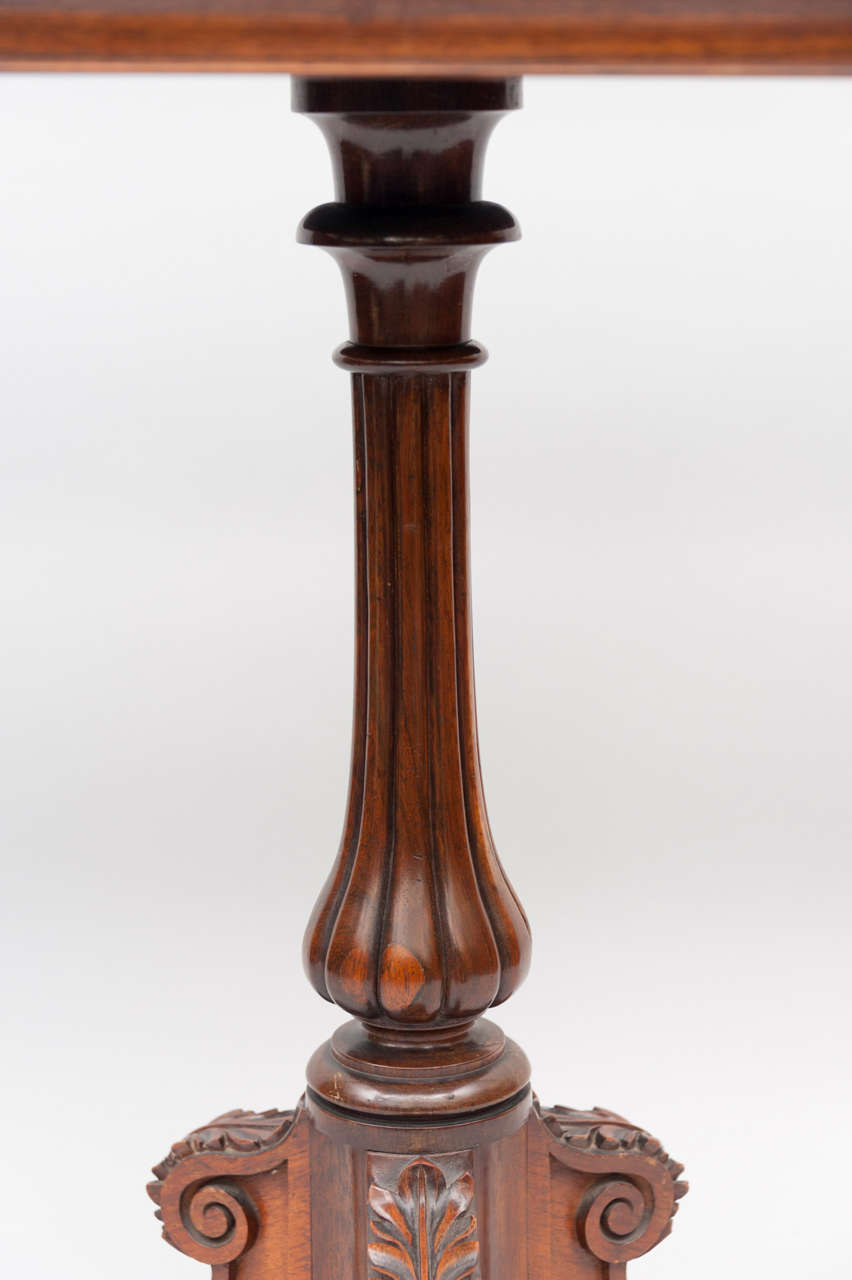 Late Regency Rosewood Decorated Occasional Table 3