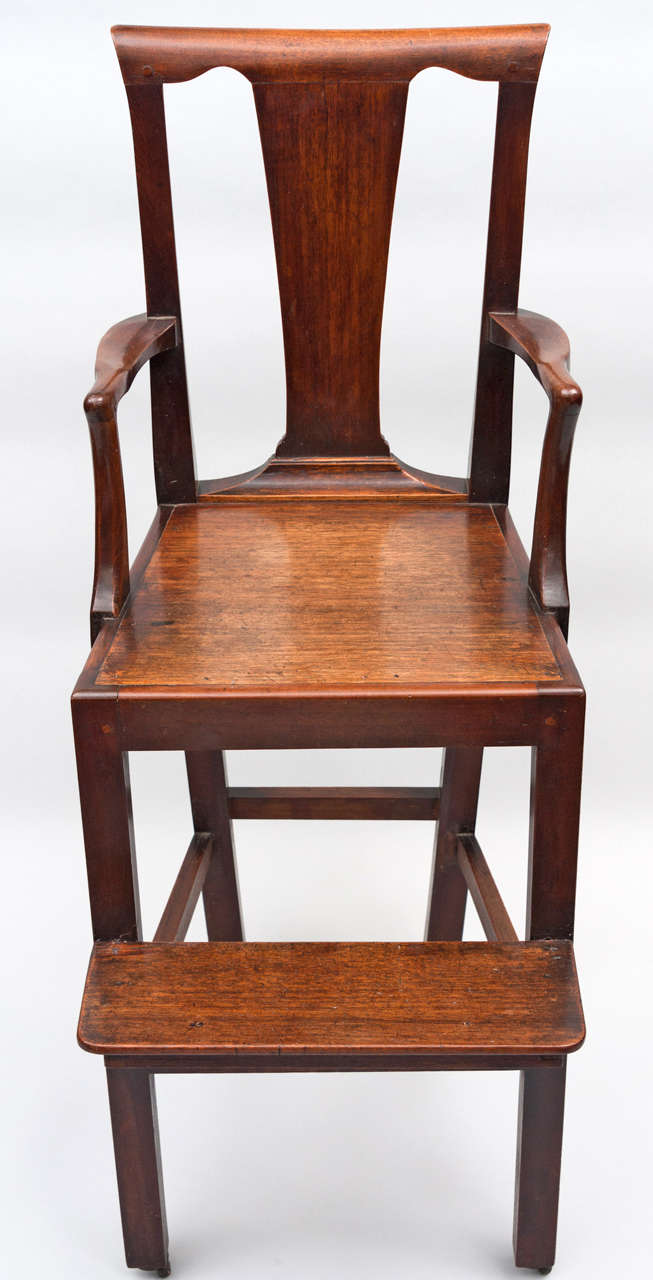 George III A Rare Geo Iii Mahogany Child's High Chair