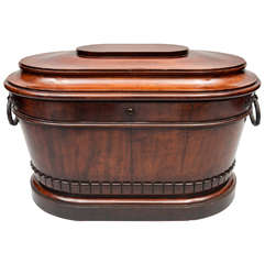 An Exceptional Regency Mahogany Oval Wine Cooler