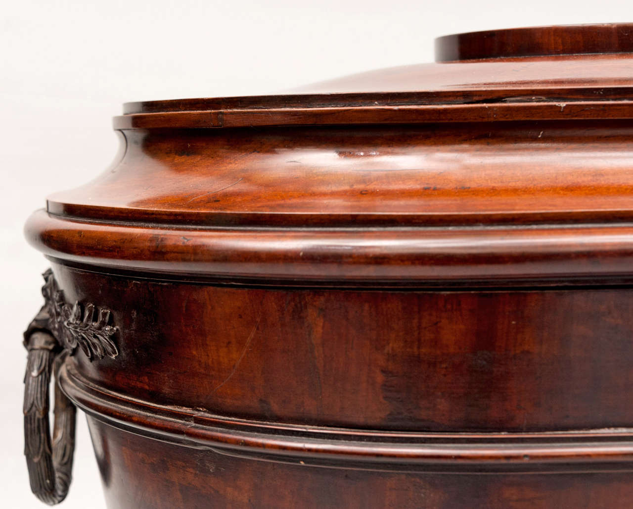 An Exceptional Regency Mahogany Oval Wine Cooler For Sale 1