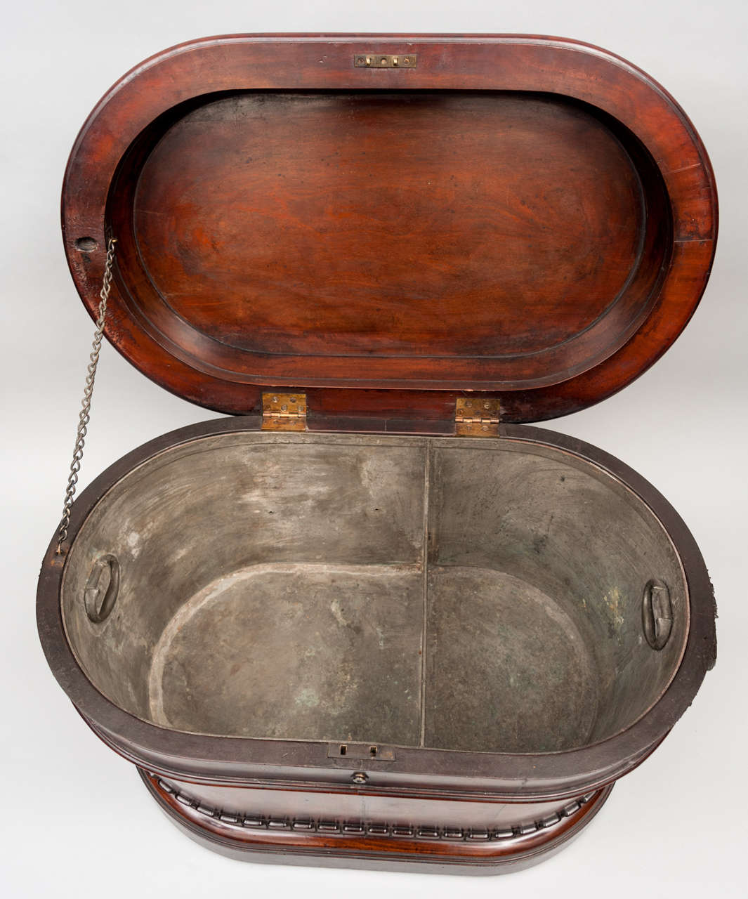 An Exceptional Regency Mahogany Oval Wine Cooler For Sale 2