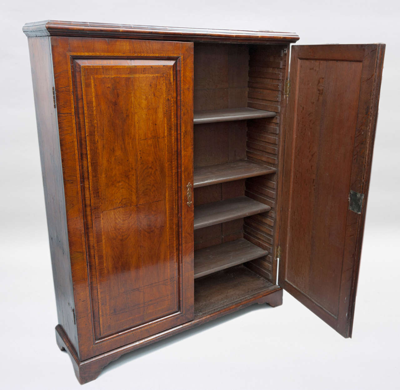 Rare Geo I walnut, 2 door / bookcase at 1stdibs