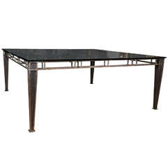 Fabulous Wrought Iron Panels Dining Table 