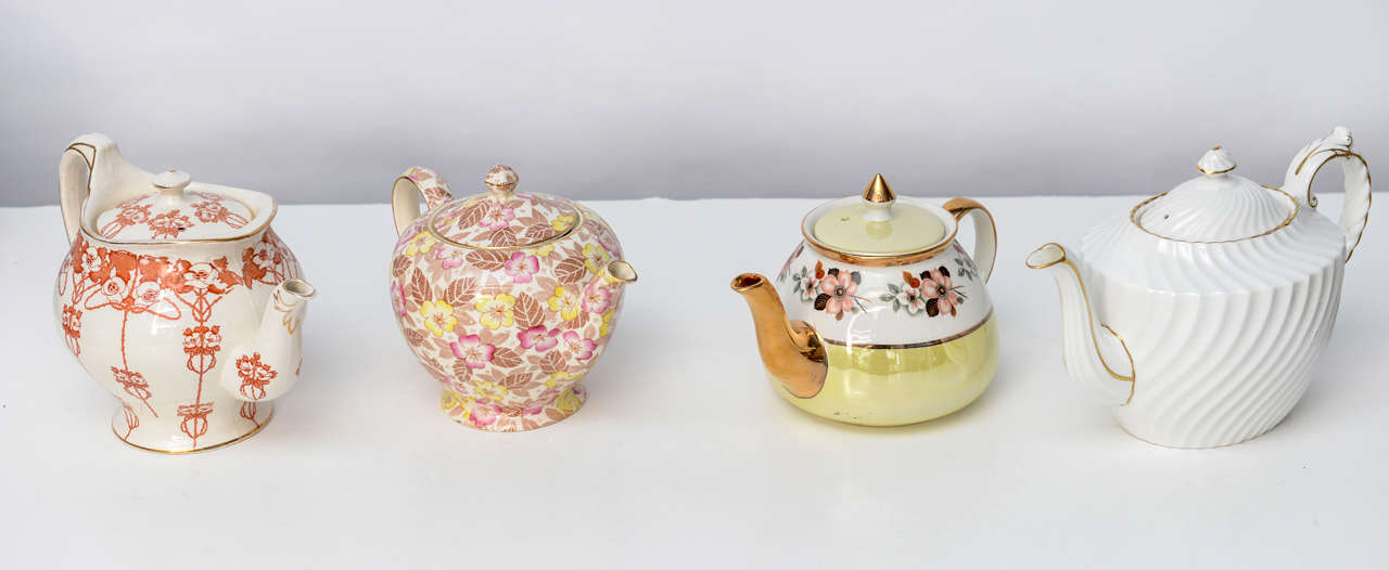 Collection of 4 Antique Teapots