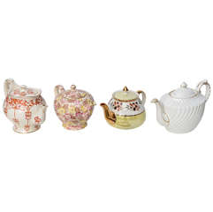 Collection of 4 Antique Teapots