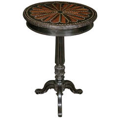 An Anglo-Indian Solid Ebony Wine Table 