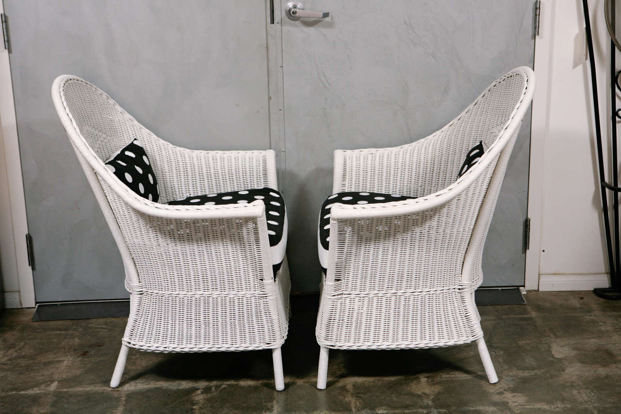 Pair of Deco Arm Chairs and Stool 1