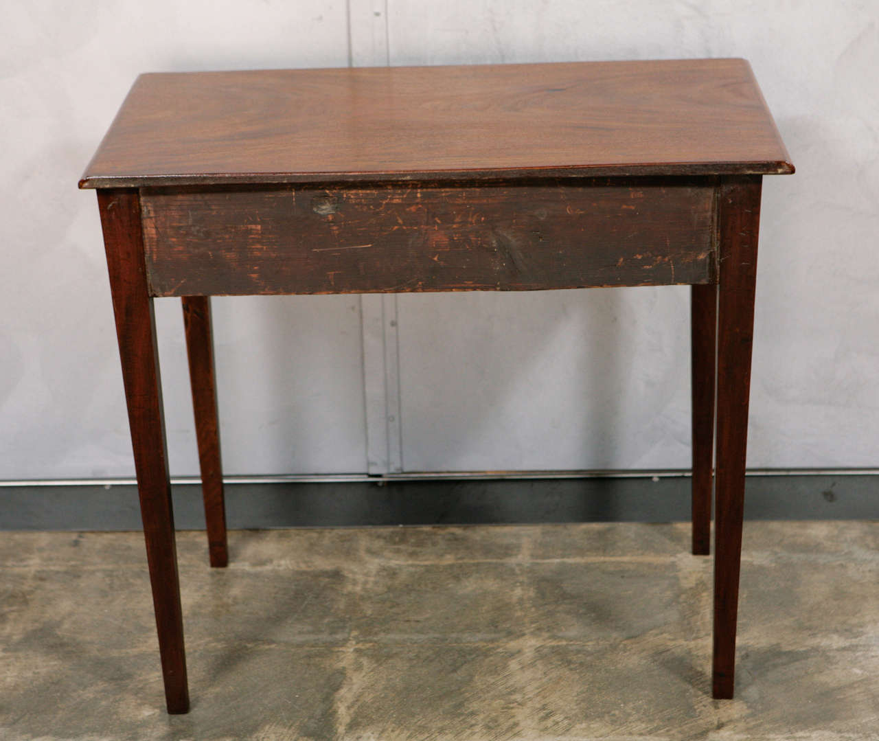 Mahogany Antique George III Side Table with 3 Drawers For Sale