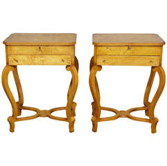 Pr Vintage Biedermeir Style Vanity / Nightstands / Tables
