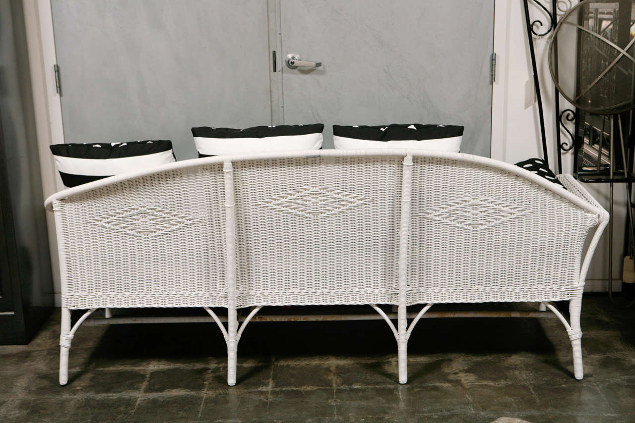 Deco Wicker Sofa / Day Bed at 1stDibs