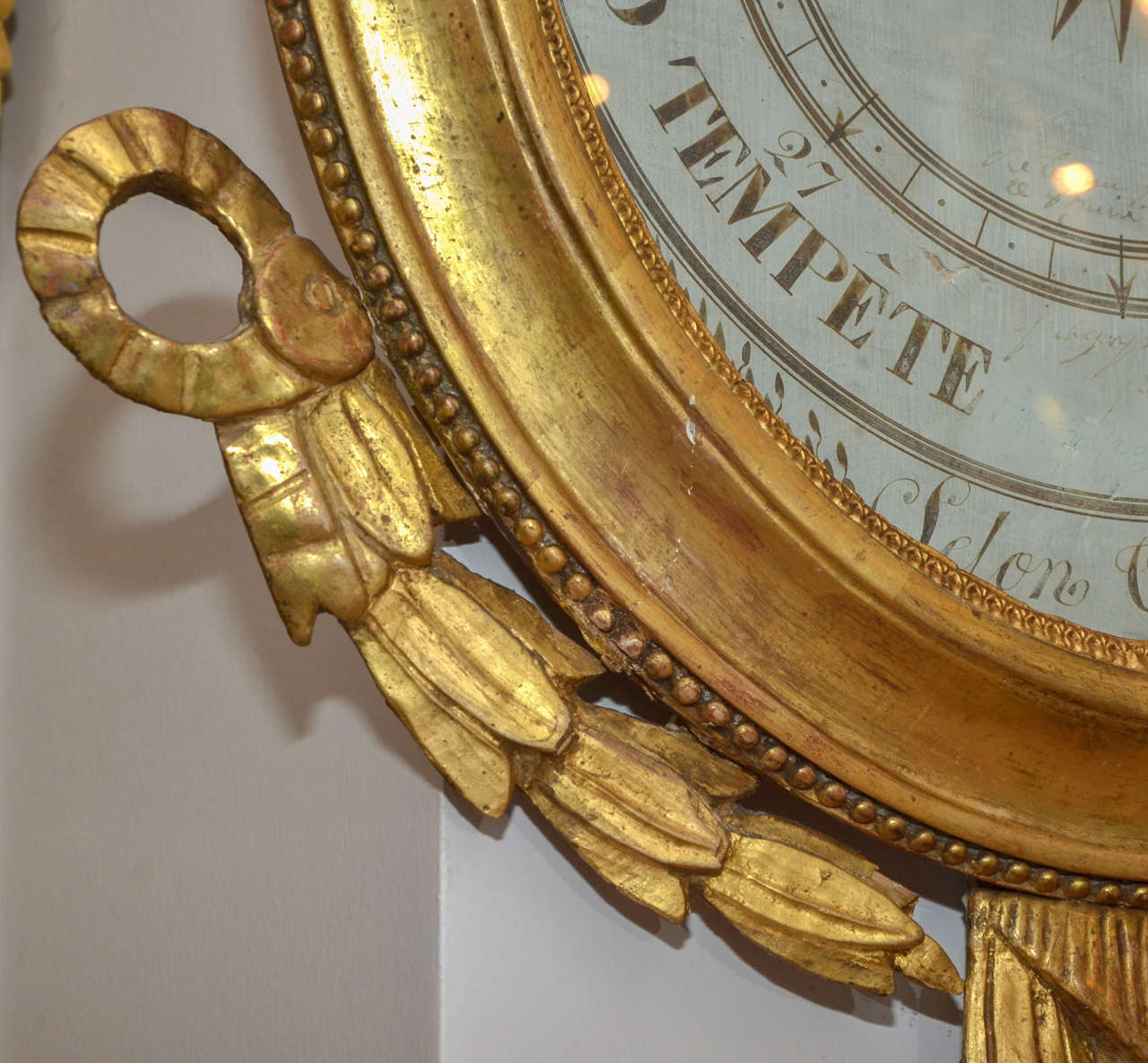 Giltwood Exceptional Barometer Louis XVI Period