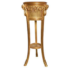 Gorgeous Gilded  Wood And Canned Jardiniere