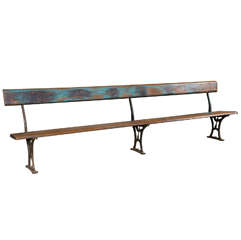 Used British Colonial Teak Bench From a Cricket Stadium, c. 1880-1900