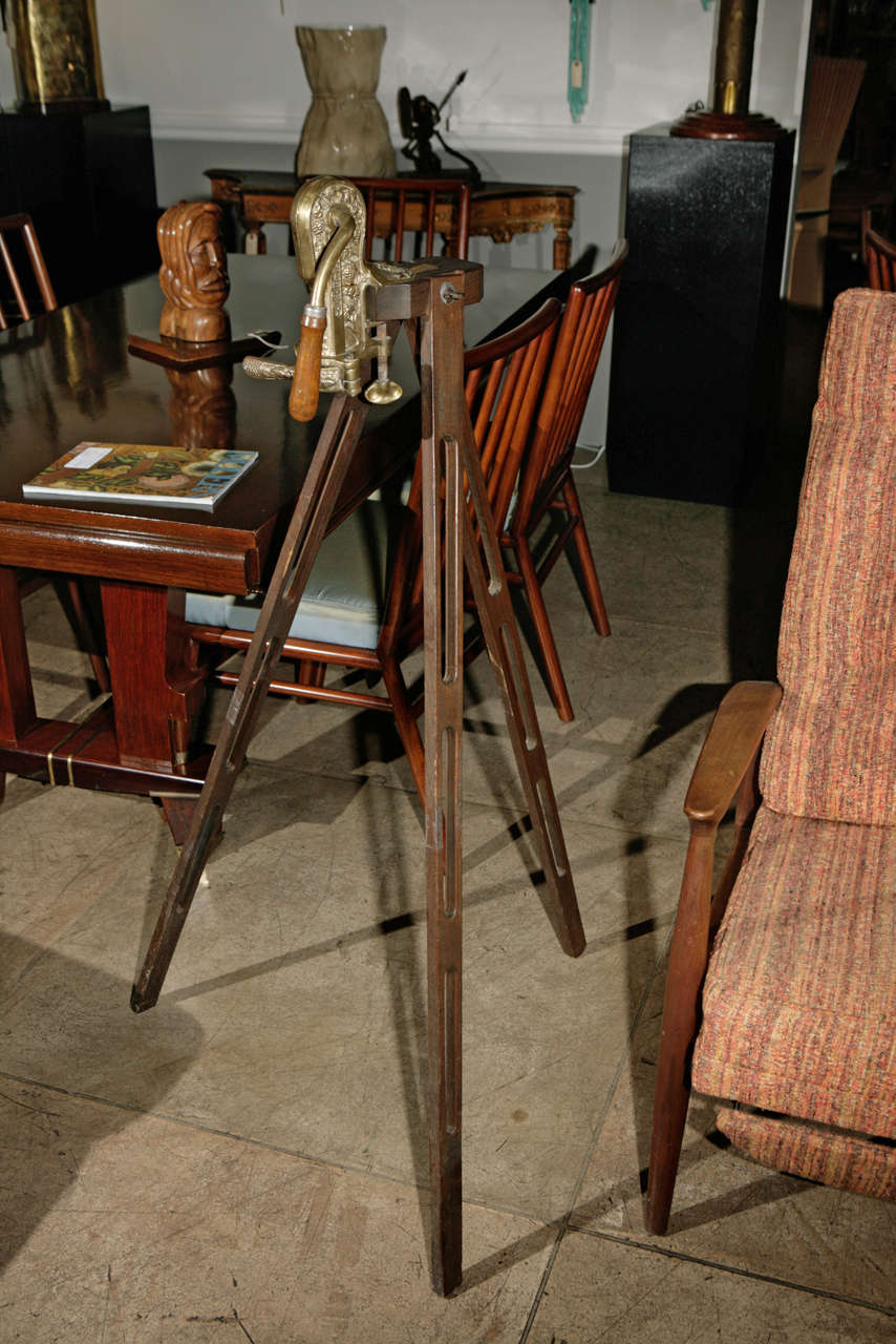 "Monterey" Wine Bottle Opener on Tripod Stand. For Sale at 1stDibs