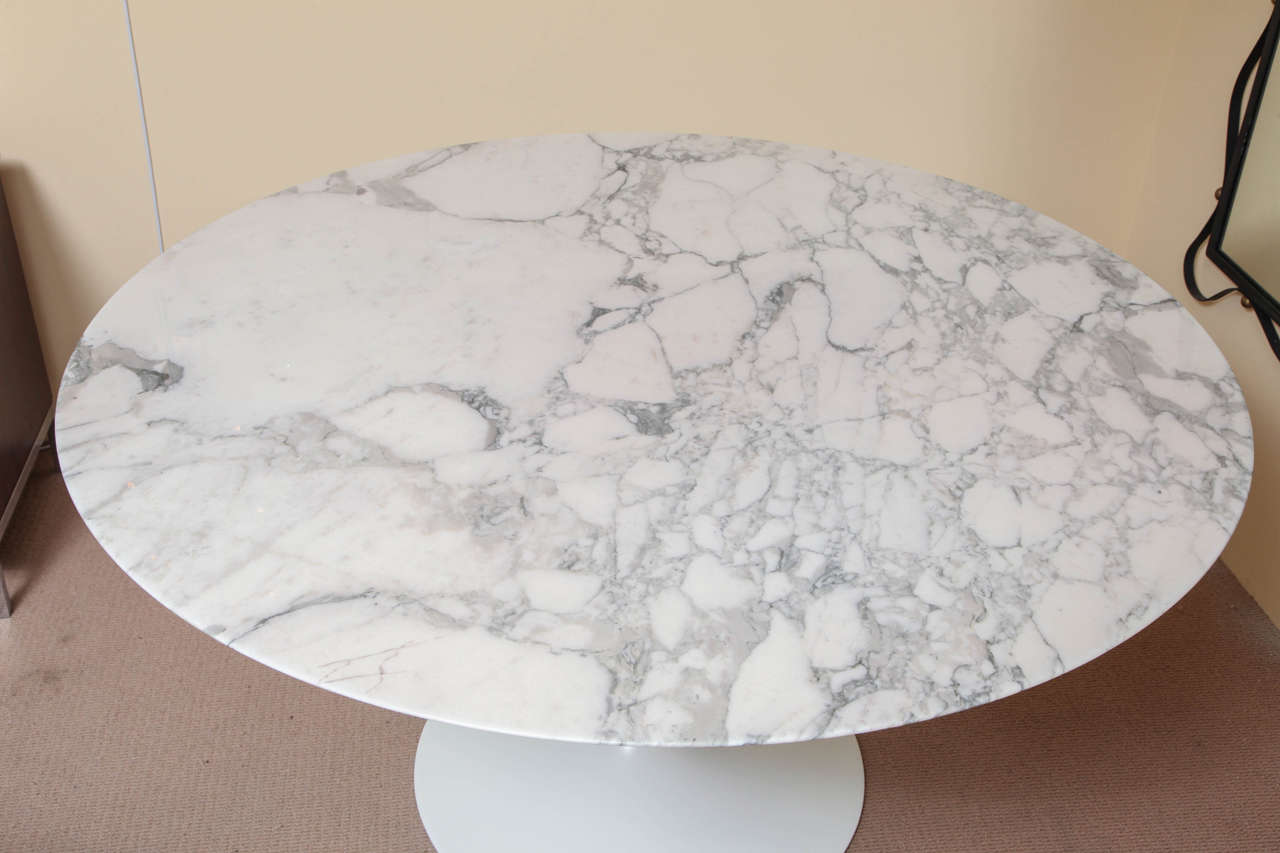 marble top tulip dining table