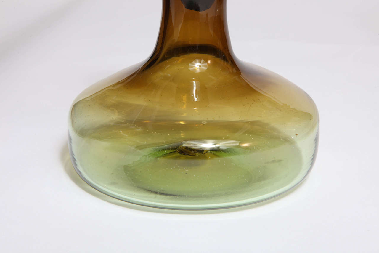 Large Burnt Honey Decanter by Greenwich Flint Craft 1