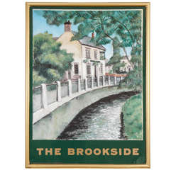 Vintage The Brookside Inn Original Pub Sign