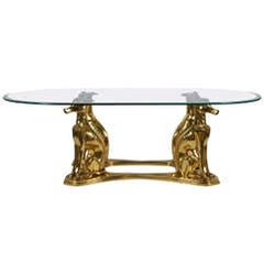 1970's Bronze Dogs Cocktail Table 4