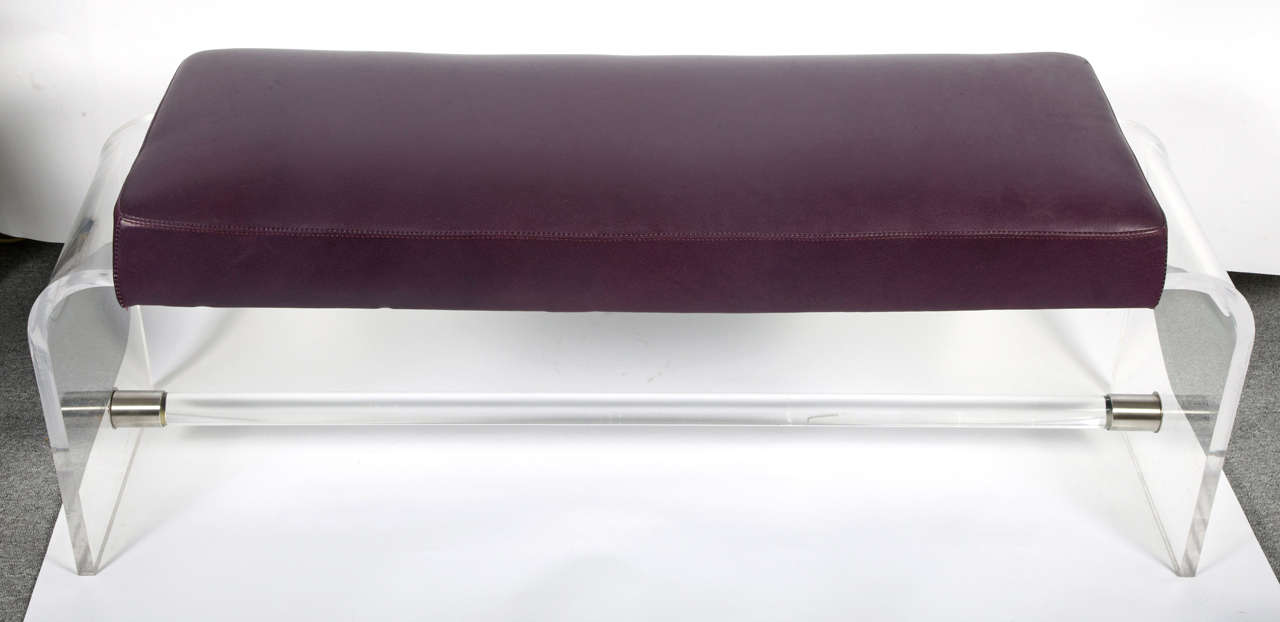 French Great Lucite Bench