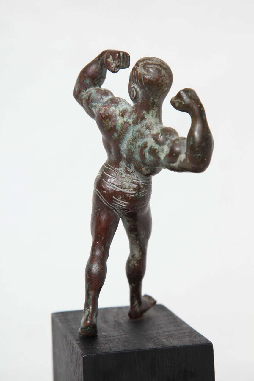20th Century Burmese Bronze Muscleman