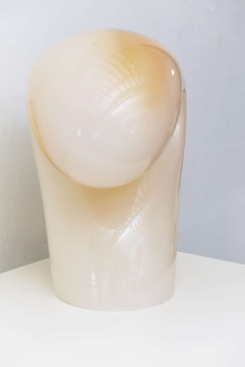 Mid-Century Modern Mid Century Modern Italian Murano Vistosi att. Glass Sculptural Lamp For Sale