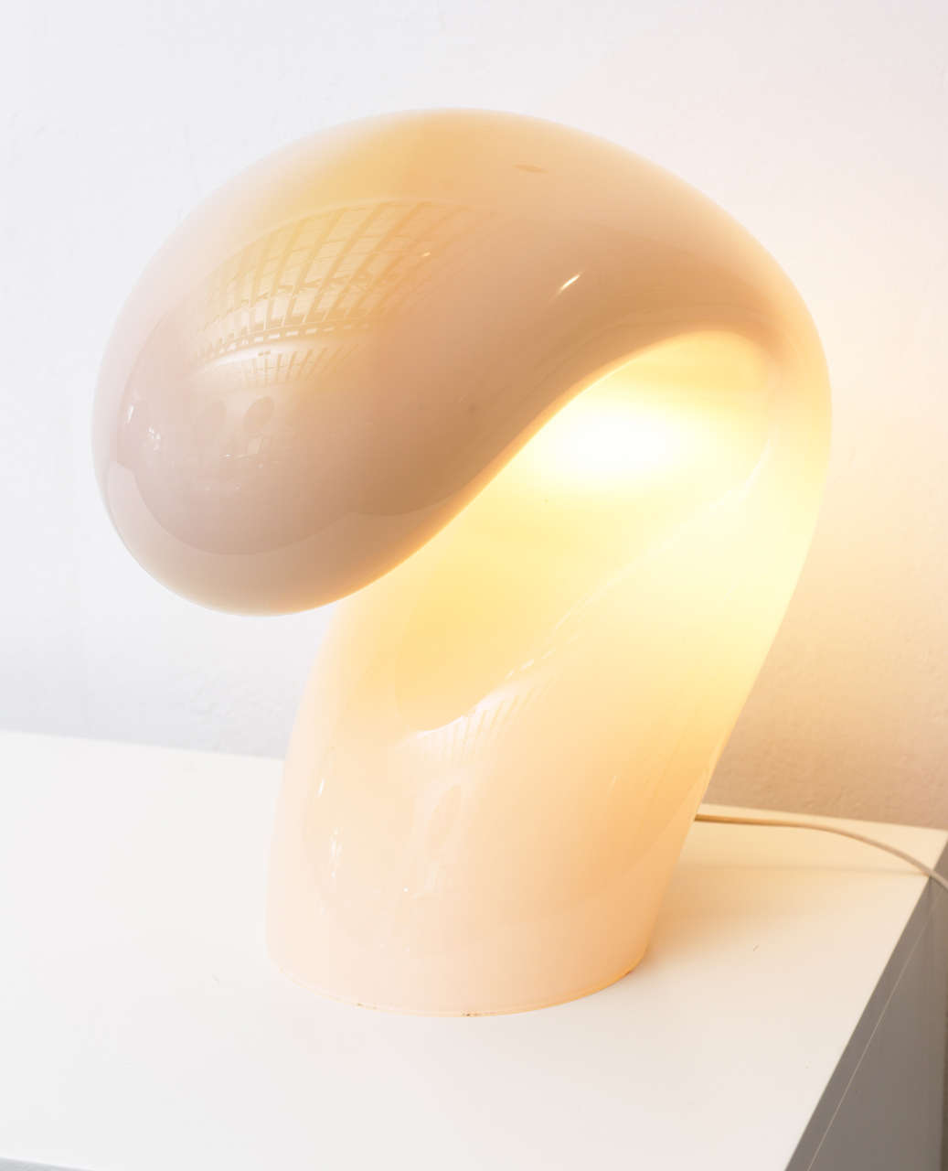 Mid Century Modern Italian Murano Vistosi att. Glass Sculptural Lamp For Sale 3