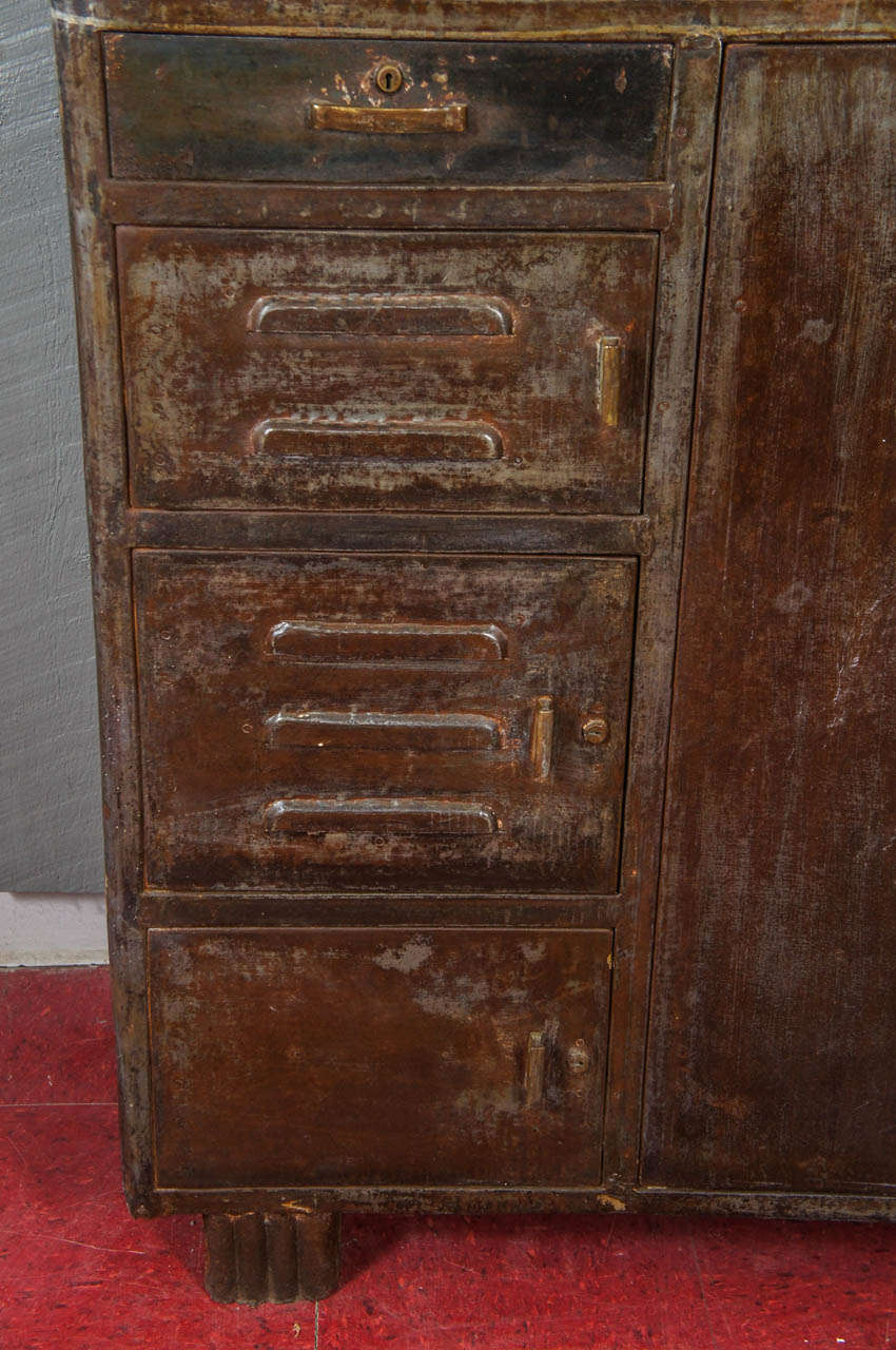 Unknown Vintage Industrial Metal Storage Cabinet