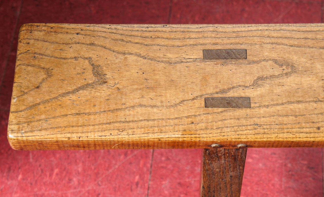 19th Century French Fruitwood Bench