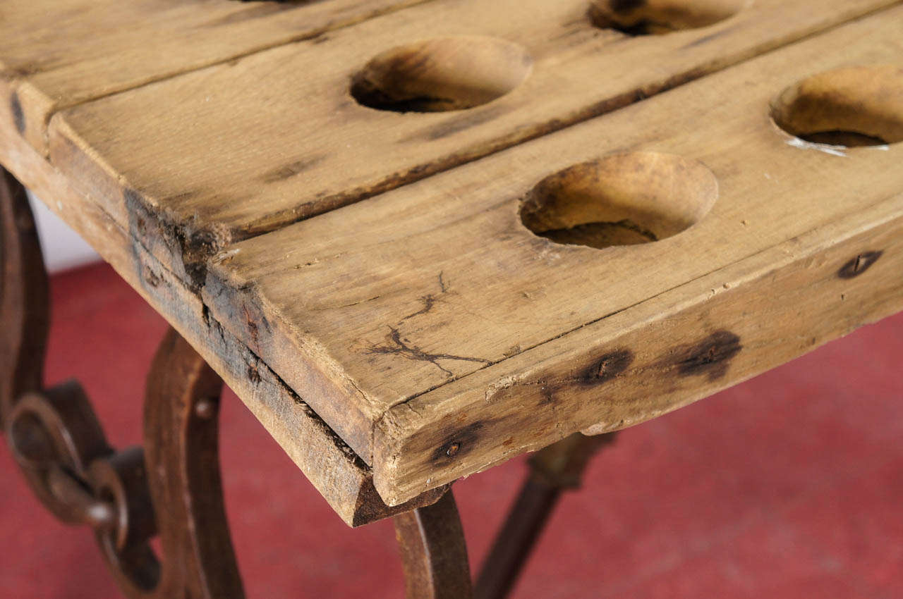 Other Antique Riddling Rack Wine Tasting Table