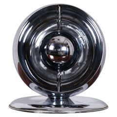 Globe Chromed Metal Table Lamp