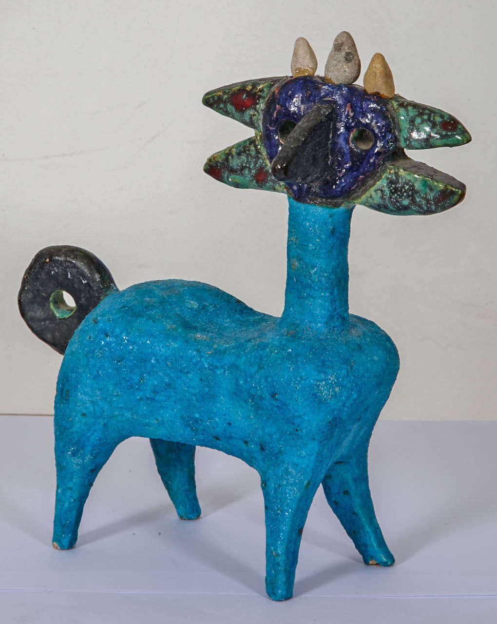 Mid-20th Century Earthenware Idol by Guidette Carbonell, circa 1960-1965 For Sale