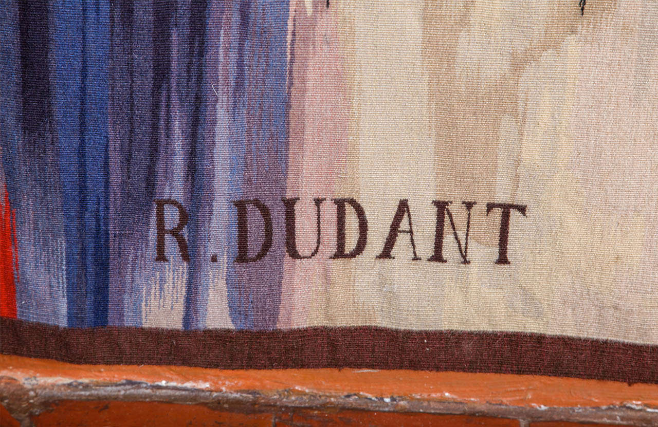 1950s tapestry signed Dudant - De Wit In Excellent Condition For Sale In Sint-Kruis, BE