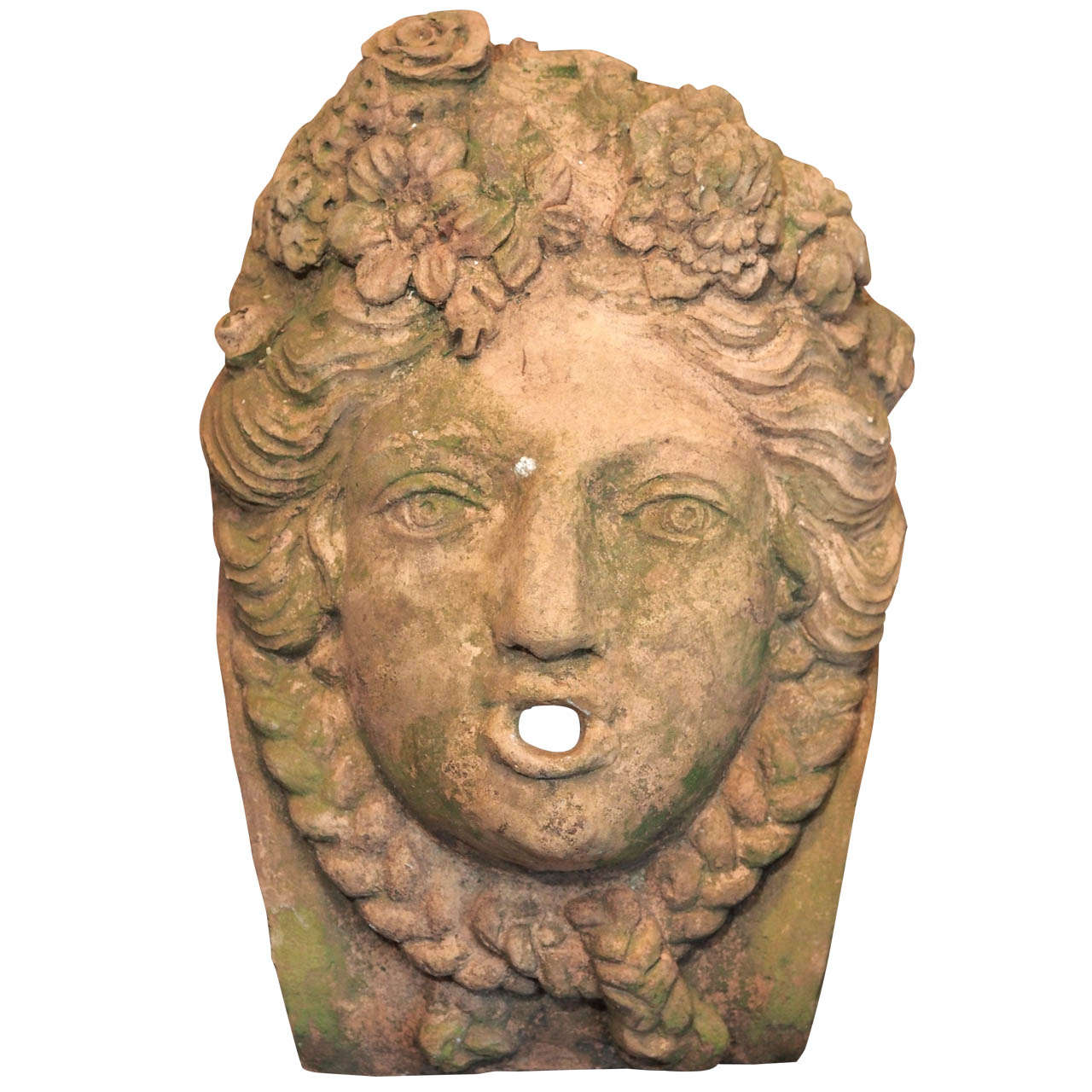 19th Century French Terra Cotta Fountain Mask