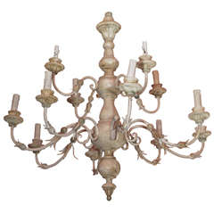 Early 20th Century Vintage Painted Chandelier