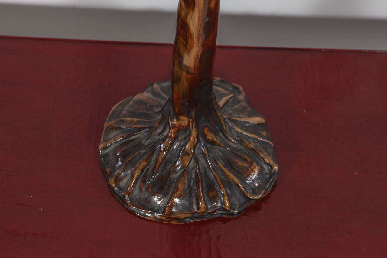 Polished Ceramic Tree Trunk Table Lamp 1