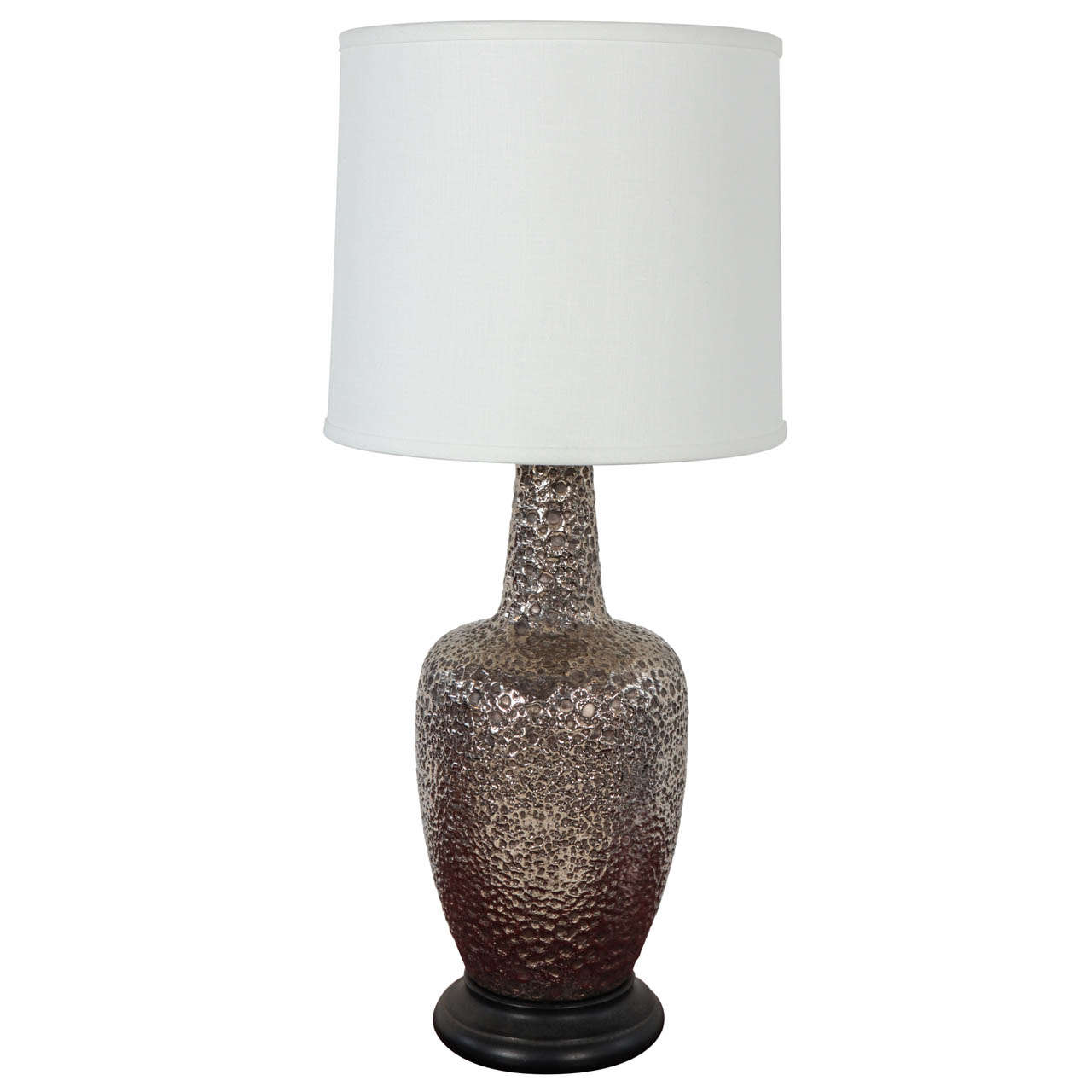 Mottled Silver Urn Table Lamp