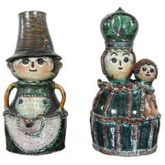 Vintage Czech Pottery Family by Viktor Vegricht