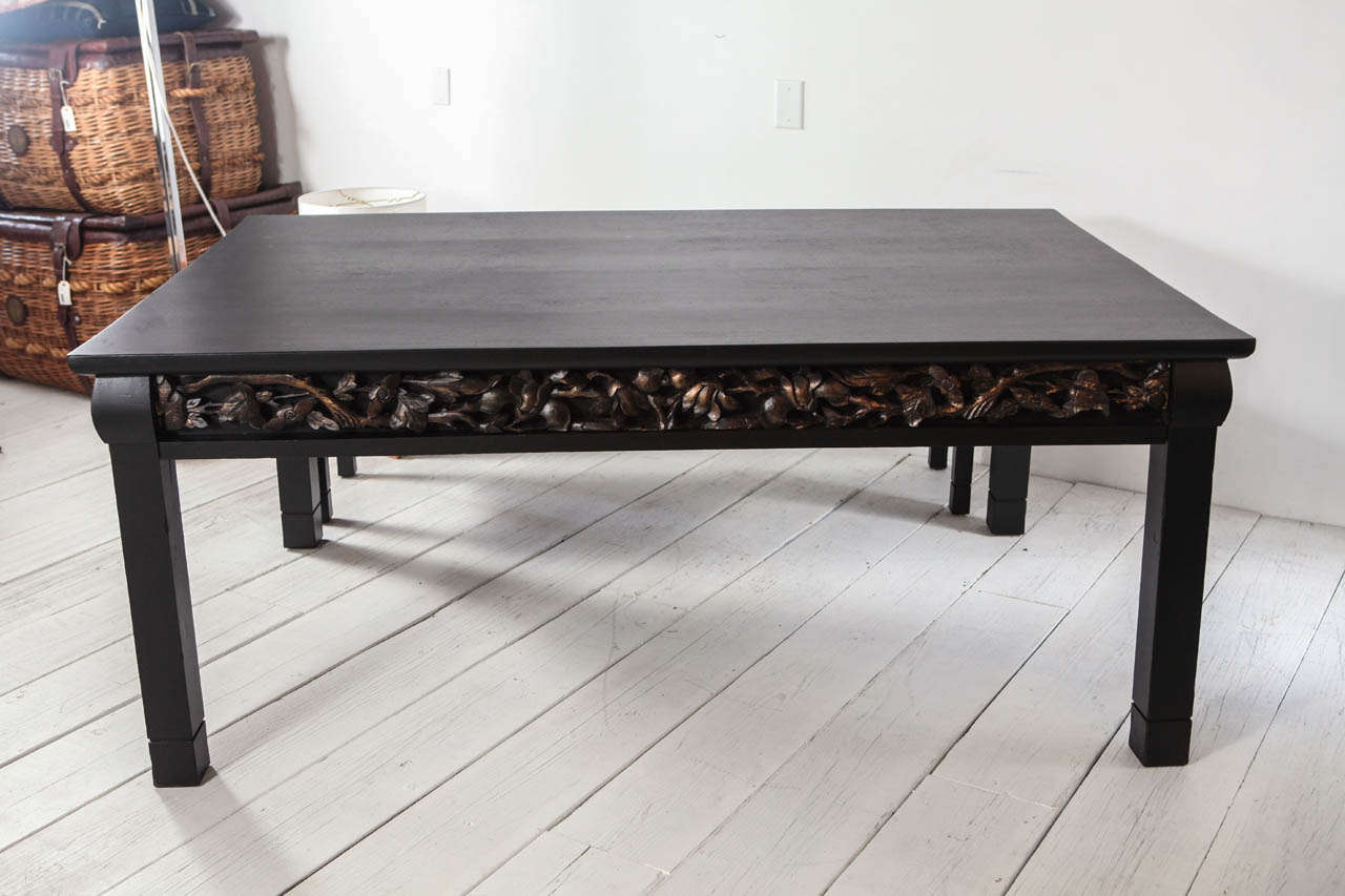 Carved Oriental Table and Benches 4