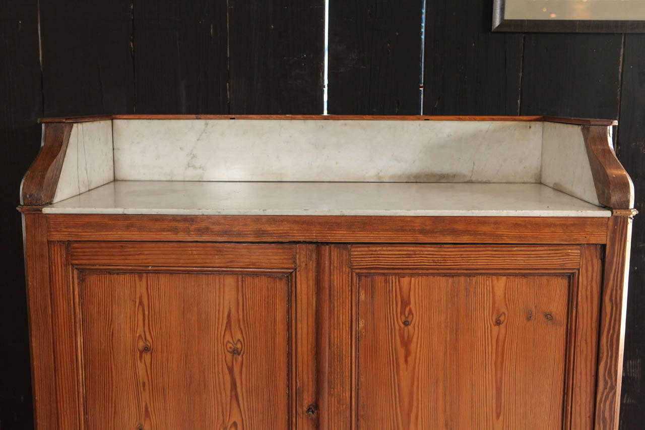 Schoolhouse Two Door Marble Top Washstand / Sideboard