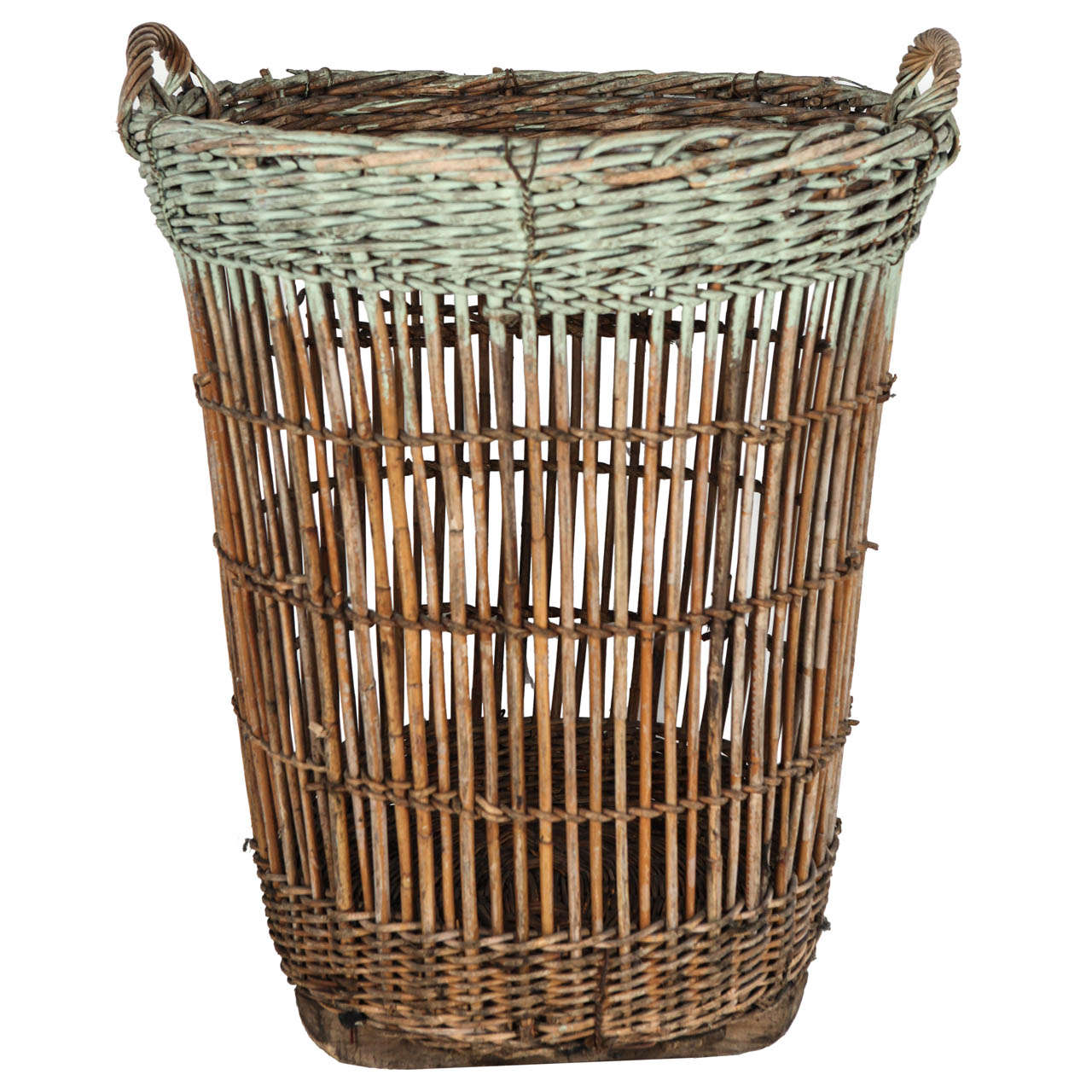 Rustic Large Scale Reed Basket at 1stDibs