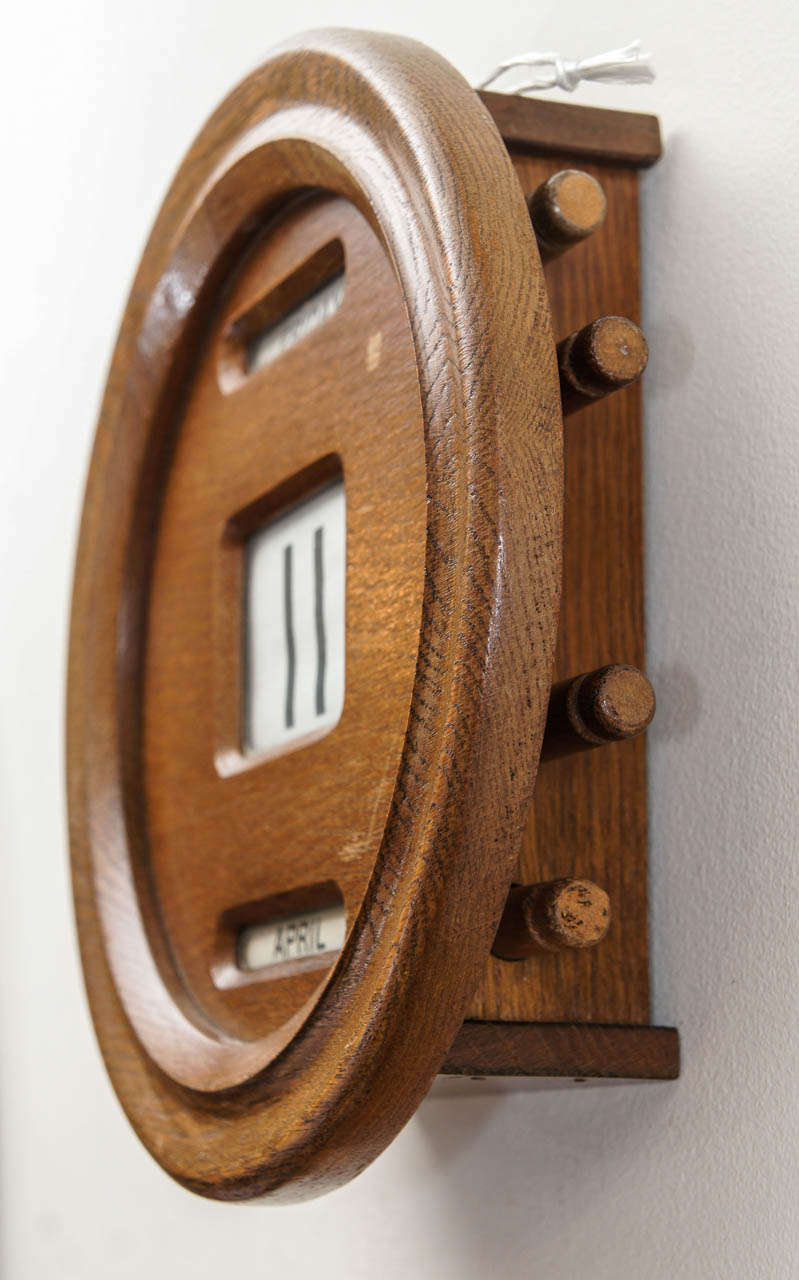 English Round Hanging Perpetual Calendar at 1stDibs