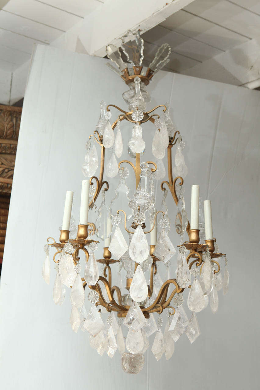 Exceptional French Chandelier
6 lights
Already rewired for U.S. and in working condition
The measurements below are just for the chandelier piece itself. It does not include any chain or canopy measurements (these can be provided at no charge