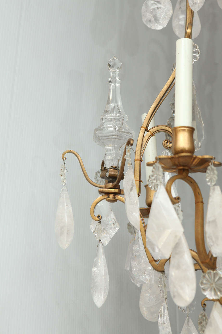 Rock Crystal Exceptional French Chandelier