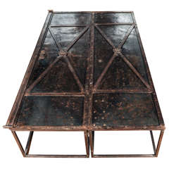 Pair of 18th Century Iron Doors Converted into a Coffee Table