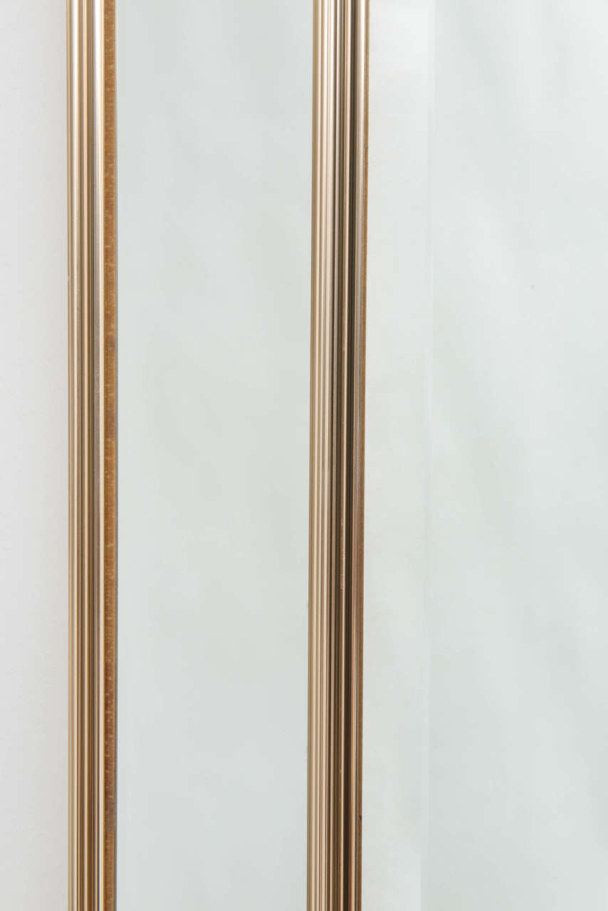 Polished Brass Double-Framed Mirror, La Barge, 1970s 3