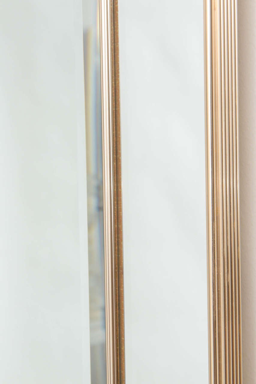 Polished Brass Double-Framed Mirror, La Barge, 1970s 4