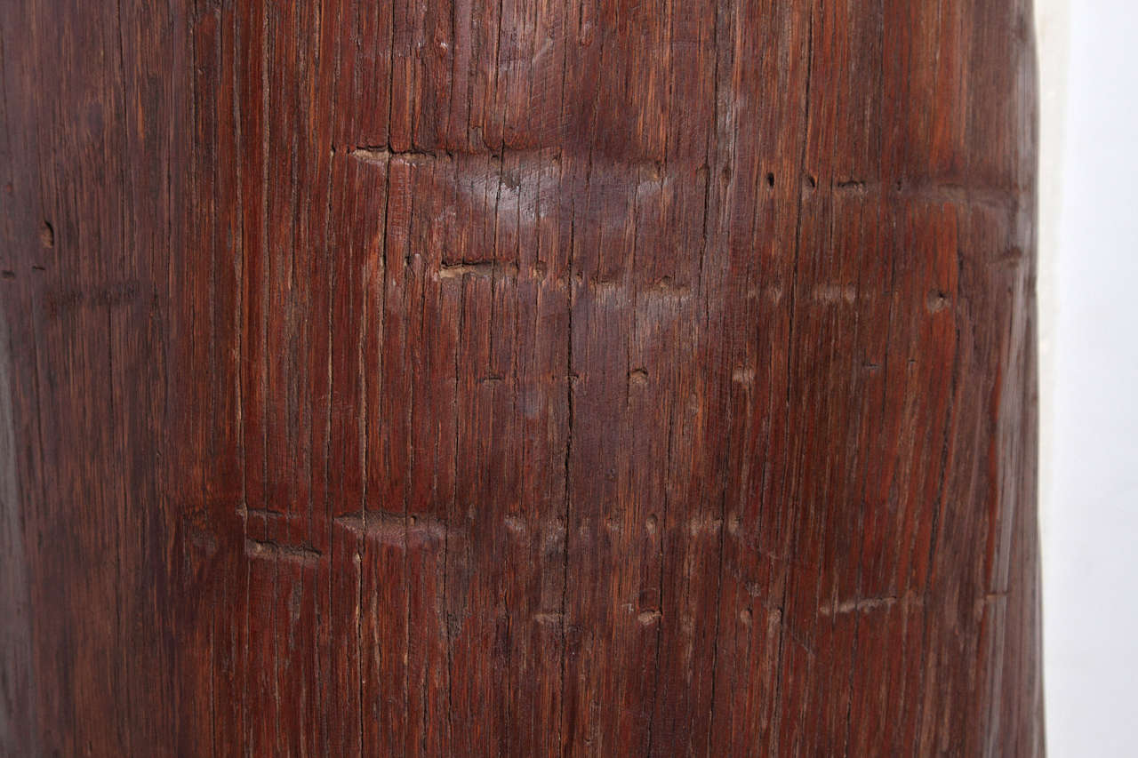 20th Century Organic Tall Ironwood Log as Pedestal