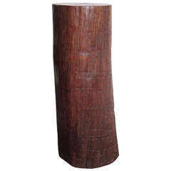 Organic Tall Ironwood Log as Pedestal